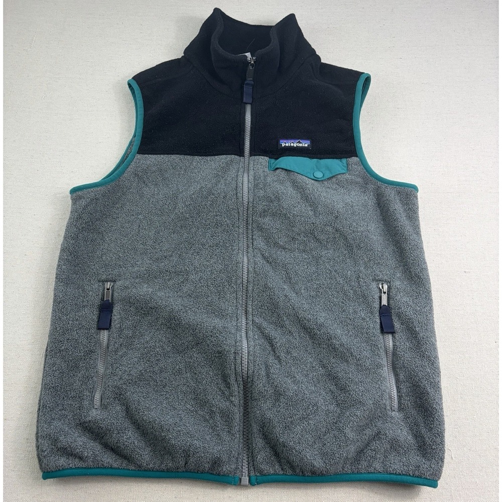 Patagonia Synchilla Fleece Vest Men's Small Gray Full Zip (e8)